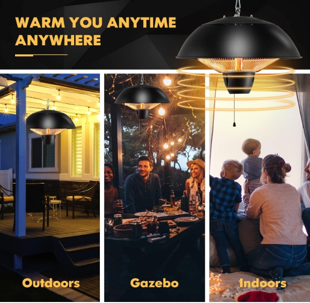 Ceiling heater for gazebo 1500W