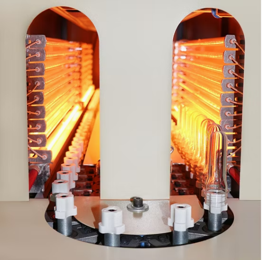 Oven heater for bottle making