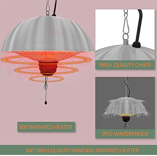 Waterproof infrared table heater